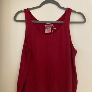 NWT Jungmaven Cropped Hemp Tank - Cherry Red